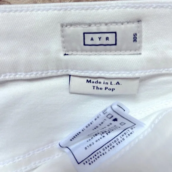 NWOT AYR The Pop In Salt Water Straight Ankle Jeans Size 30 - Picture 12 of 13